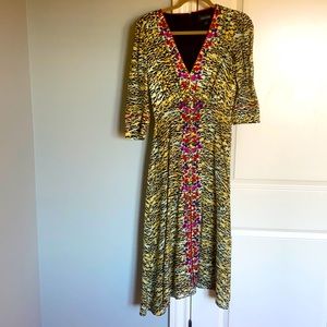 Beautiful brand new Saloni dress yellow size 4